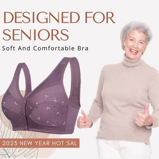 🌹Design for Senior Front Closure Cotton Bra