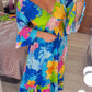 2023 Floral Print Ruffle Hem Maxi Dress（Buy 2 free shipping）