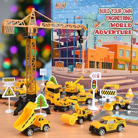 🎅Xmas New Sales - 49%OFF🌲Construction Engineering Vehicle Advent Calendar For Christmas